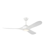 Kichler Mylo 1Lt 60" Ceiling Fan, White/White/Satin Etched - 310660WH