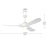 Kichler Mylo 1Lt 60" Ceiling Fan, White/White/Satin Etched