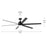 Kichler Loa 1Lt 80" Ceiling Fan, Satin Black/Black/Satin Etched