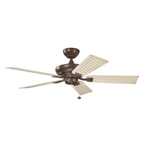 Kichler Canfield Climates 52in Ceiling Fan Motor | Coffee Mocha ABS | Covered Patio & Bathroom | 13in H | Model 320500CMO