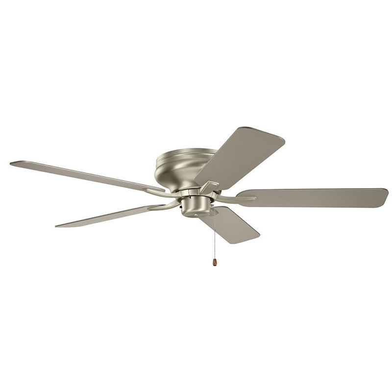 Kichler Basics Pro Legacy 52in Ceiling Fan | Brushed Nickel Steel | Living Room & Bedroom | 52 x 52 x 8 in | Model 330020NI