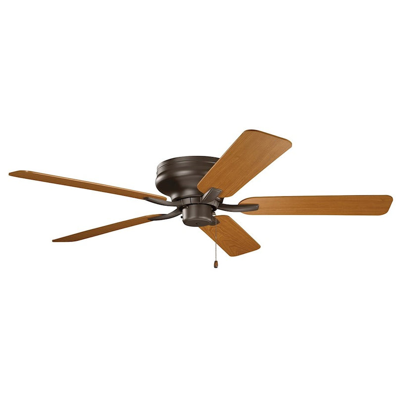 Kichler Basics Pro Legacy 52in Ceiling Fan | Traditional Satin Natural Bronze Steel | Living Room & Bedroom | 52 x 52 x 8 in | Model 330020SNB