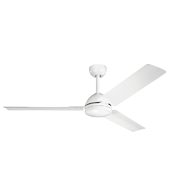 Kichler Todo 56in Ceiling Fan | Industrial White Finish and White Blades | Living Room & Bedroom | 10642 CFM | Model 330025WH