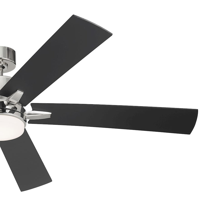 Kichler Lucian Elite XL 60in Ceiling Fan | Brushed Nickel and Walnut Blades | Living Room & Bedroom | 52 x 14 in | Model 330060NI