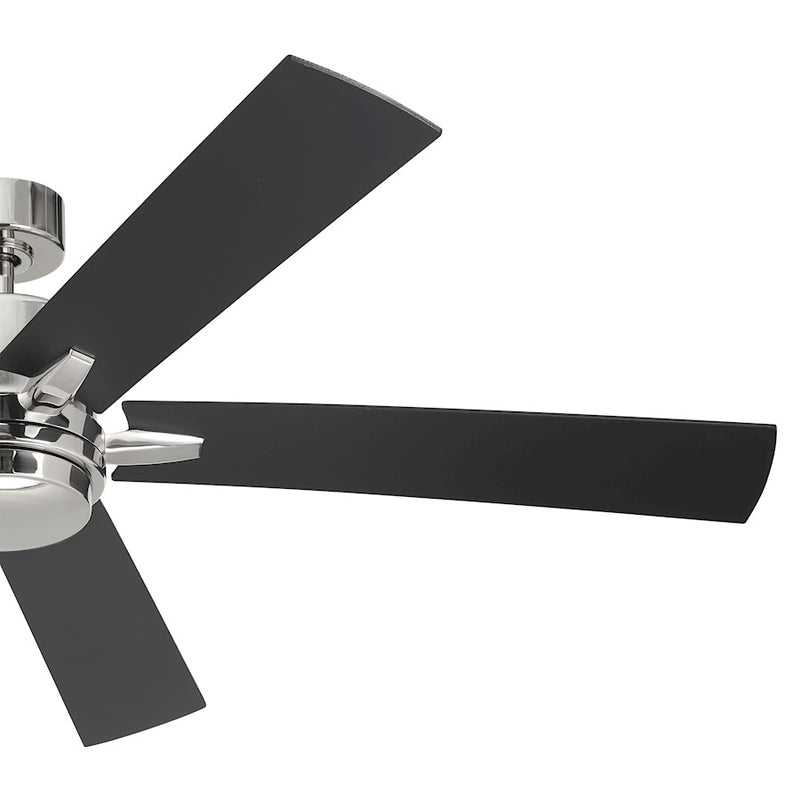 Kichler Lucian Elite XL 60in Ceiling Fan | Brushed Nickel and Walnut Blades | Living Room & Bedroom | 52 x 14 in | Model 330060NI