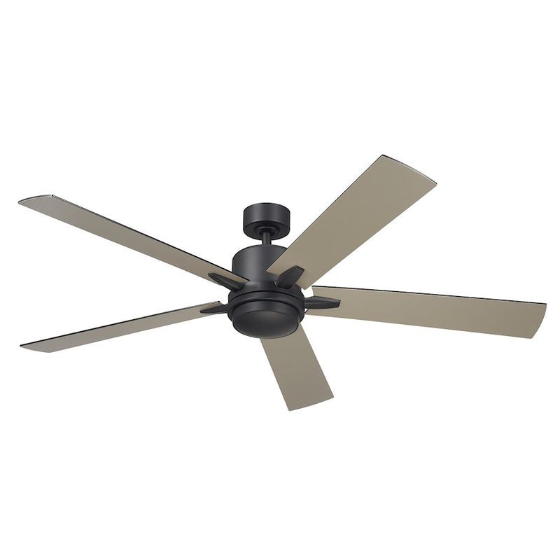 Kichler Lucian Elite XL 60in Ceiling Fan | Brushed Nickel and Walnut Blades | Living Room & Bedroom | 52 x 14 in | Model 330060NI