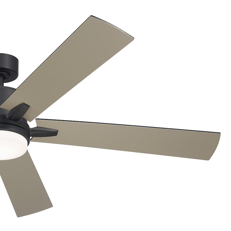 Kichler Lucian Elite XL 60in Ceiling Fan | Brushed Nickel and Walnut Blades | Living Room & Bedroom | 52 x 14 in | Model 330060NI