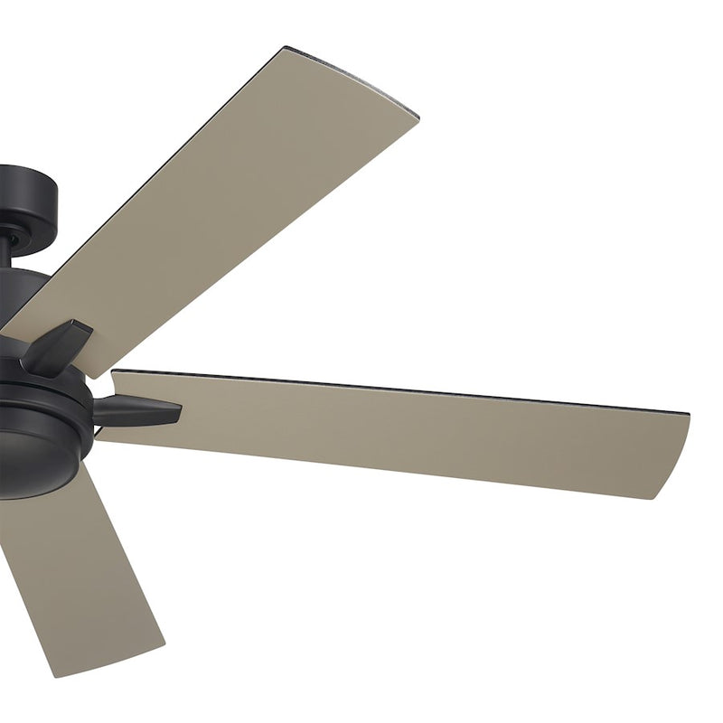 Kichler Lucian Elite XL 60in Ceiling Fan | Brushed Nickel and Walnut Blades | Living Room & Bedroom | 52 x 14 in | Model 330060NI