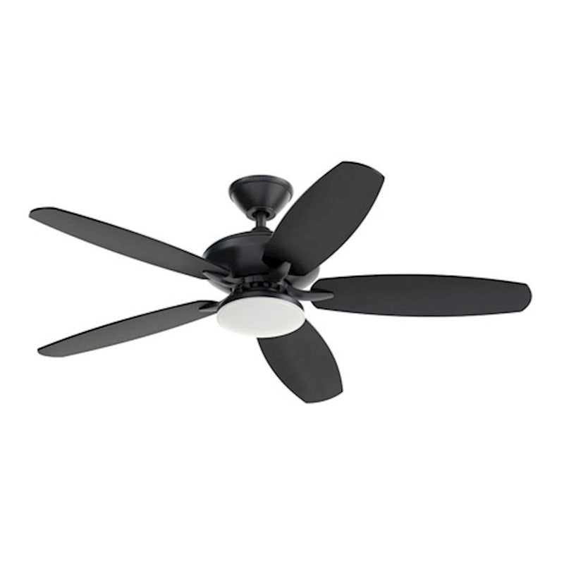 Kichler Renew Designer 52in LED Ceiling Fan | Soft Modern Satin Natural Bronze and Walnut Blades | Bedroom & Living Room | 15in H | Model 330163SNB