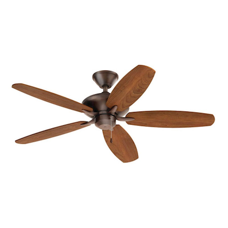 Kichler Renew ES 52in Ceiling Fan | Soft Modern Satin Black Steel | Bedroom & Living Room | 52in Blade Span, 12° Pitch, DC Motor | Model 330164SBK