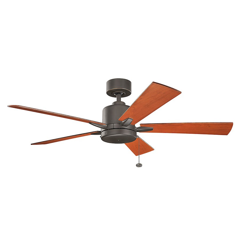 Kichler Bowen 52in Ceiling Fan | Transitional Olde Bronze Steel | Living Room & Bedroom | 52in Blade Span, Pull Chain | Model 330242OZ