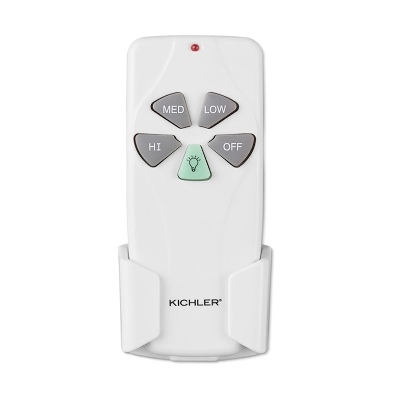 Kichler Universal Remote Control White | Plastic Fan Remote for Living Room & Bedroom | 120V 60Hz | Model 337001WH