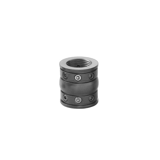 Kichler Decorative Coupler 4in H | Distressed Black Steel | Ceiling Fan Downrod Accessory | 2 x 2 x 4 in | Model 337007DBK