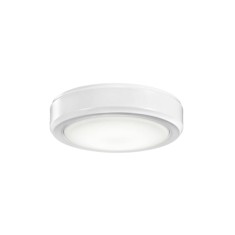 Kichler Arkwright LED Fan Light Kit | White Steel and Etched Opal Glass | Living Room & Bedroom | 7.5 x 2.75 in | Model 338203WH