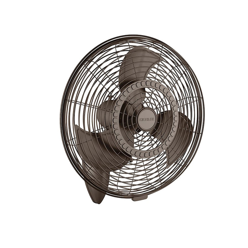 Kichler Pola 24in Wall Fan | Transitional Satin Natural Bronze Steel | Covered Patio & Indoor-Outdoor | 24 in Blade Span, 3-Speed | Model 339224SNB