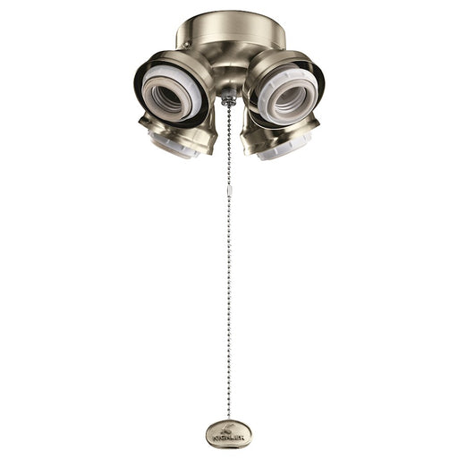 Kichler Accessory 4-Light LED Turtle Fitter | Brushed Stainless Steel | Ceiling Fan Light Kit | 6.75 x 3.75 in | Model 350210BSS
