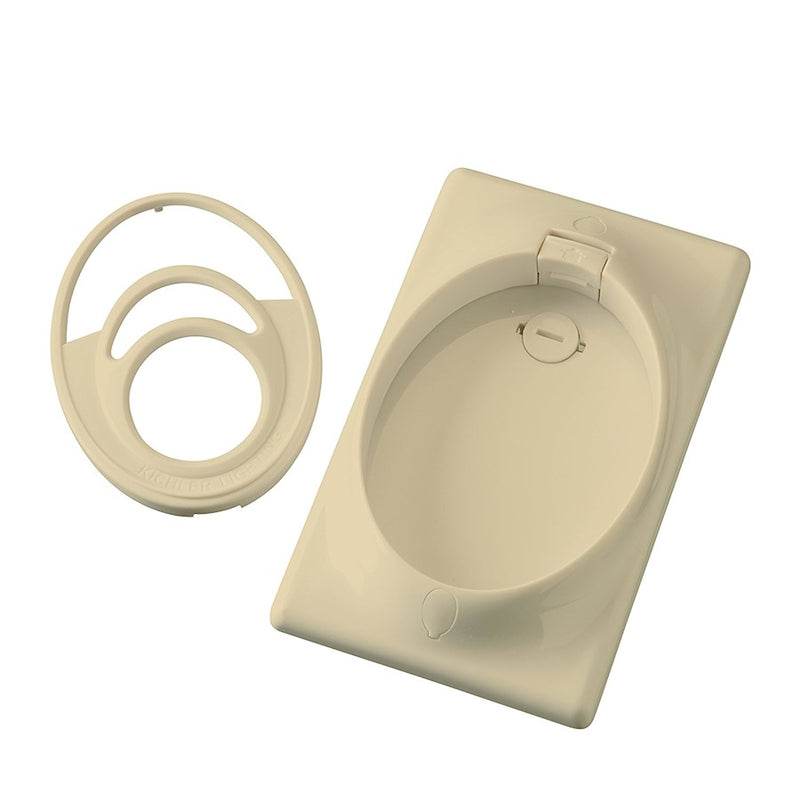 Kichler Dual Gang CoolTouch Wall Plate | Ivory Plastic | Living Room & Bedroom Switch Cover | 5 x 4.5 in | Model 370011IV