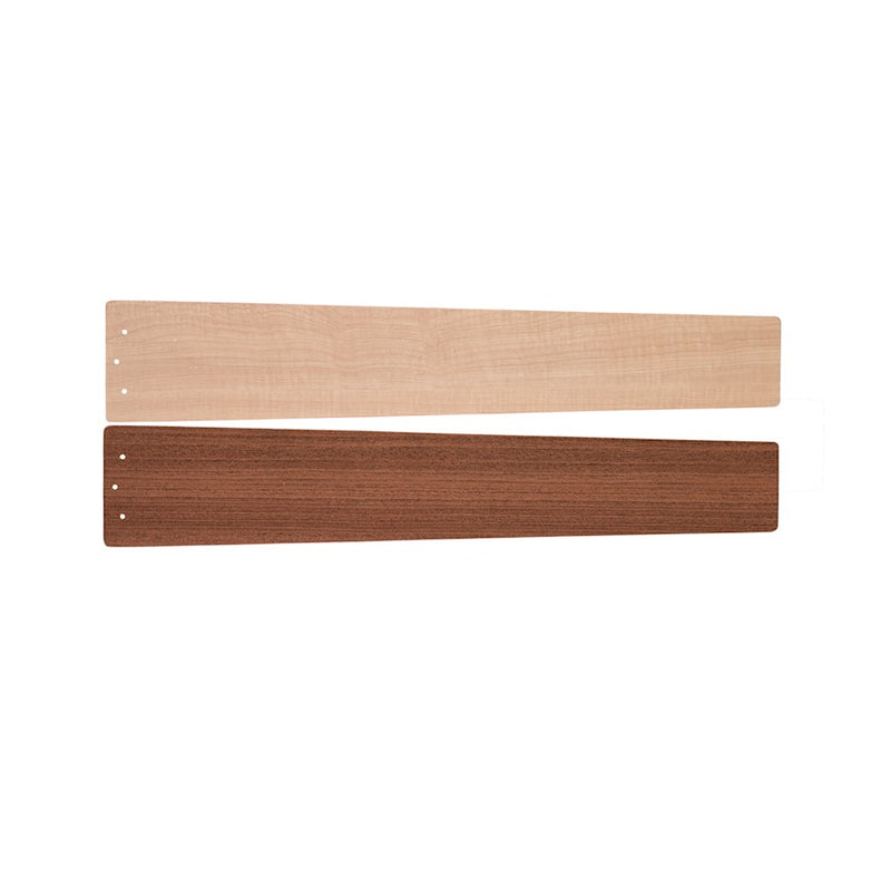 Kichler Arkwright 58in Plywood Fan Blade | Polished Nickel and Maple/Sapelle Wood | Ceiling Fan Accessory | 26.75 x 4.75 x 0.25 in | Model 370027PN