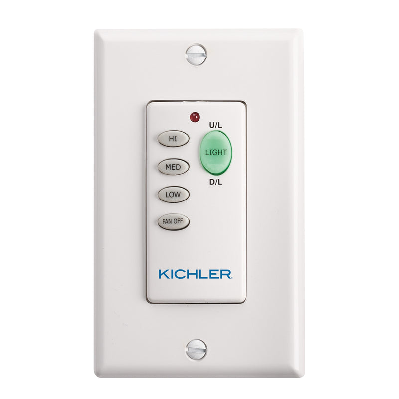 Kichler Wall Transmitter L-Function | Multiple Finish Plastic | Ceiling Fan Accessory | 3 x 4 in | Model 370039MULTR