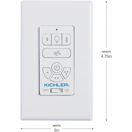 Kichler AC Standard Limited Function Wall Remote Control, White