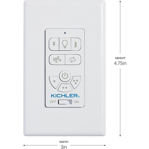 Kichler AC Standard Full Function Wall Remote Control, White
