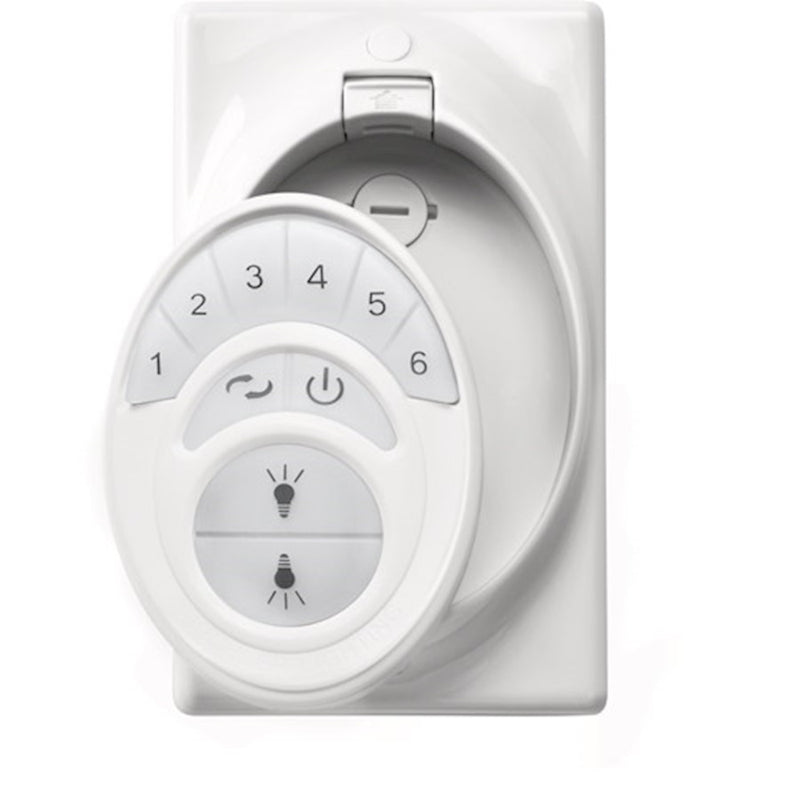Kichler Accessory 6-Spd DC CoolTouch Transmitter | White Material (Not Painted) | Ceiling Fan Remote Control | Model 371075