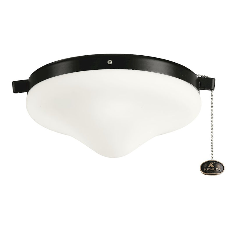 Kichler Accessory 10in LED Light Kit | Weathered Steel Powder Coat | Covered Patio & Outdoor Fan | 10.25 x 5.5 in | Model 380010WSP