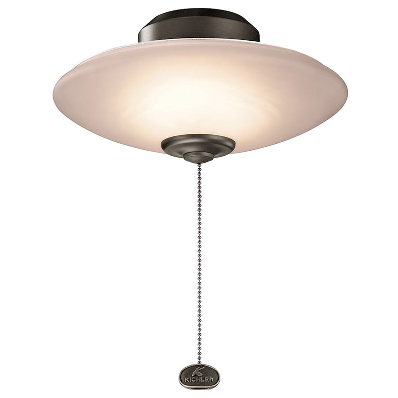 Kichler 10in Low Profile LED Bowl Light Kit | Umber Etched Glass | Ceiling Fan Light Kit | 10 x 5 in | Model 380032MUL