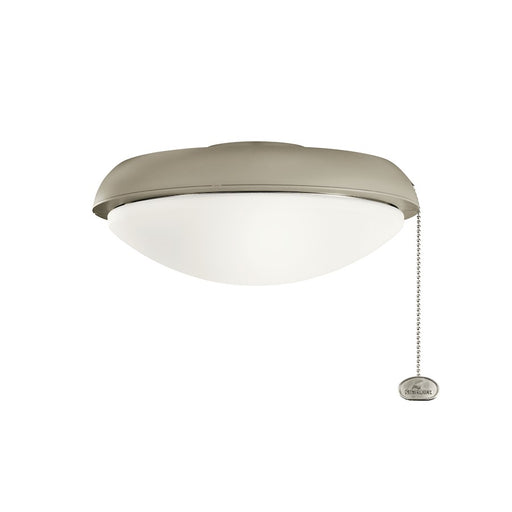 Kichler LED Slim Profile Fan Light Kit | Antique Satin Silver | Ceiling Fan Accessory | 11 x 11 x 4.5 in | Model 380911ANS