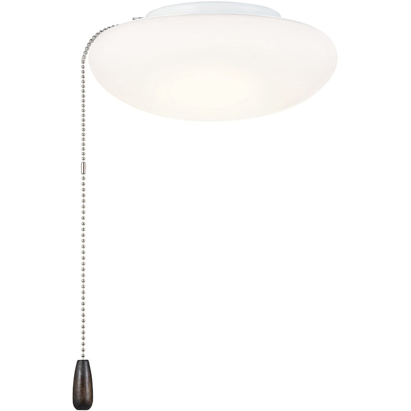 Kichler 9in Universal LED Fan Light Kit | Sleek White Diffuser | Ceiling Fan Accessory | 8.75 x 3.5 in | Model 380941