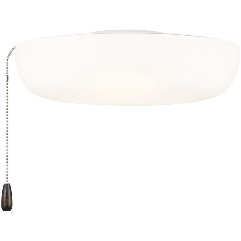 Kichler 14in Universal LED Fan Light Kit | White Square Diffuser | Ceiling Fan Accessory | 14 x 14 x 4.5 in | Model 380980