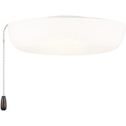 Kichler 14in Universal LED Fan Light Kit | White Square Diffuser | Ceiling Fan Accessory | 14 x 14 x 4.5 in | Model 380980