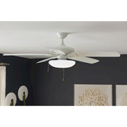 Kichler Universal 14in LED Fan Light Kit | Modern White Steel | Living Room & Bedroom Ceiling Fan Light | Model 380981