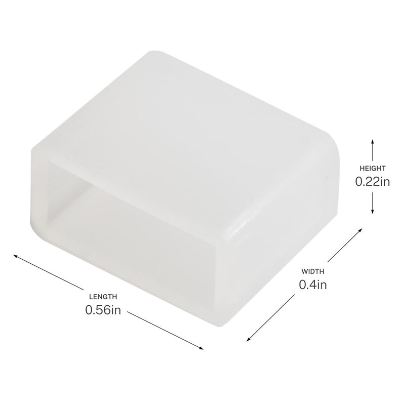 Kichler Wet Tape Accessories End Cap | Clear Plastic | Indoor & Outdoor Wet Locations | Protects Cut Tape Ends | Model 3ECCLR