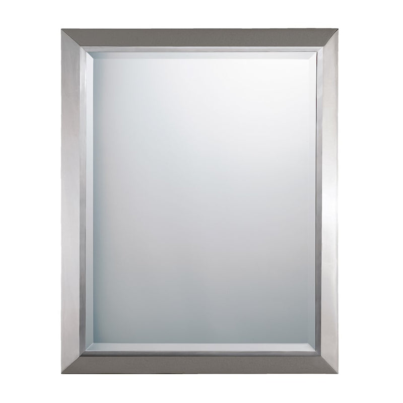 Kichler 24x30 Chrome Steel Wall Mirror | Transitional Rectangular | Bathroom & Entryway | 24 x 30 x 1.5 in | Model 41011CH