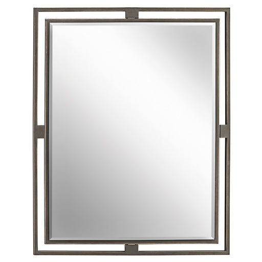 Kichler Hendrik 24x30in Wall Mirror | Olde Bronze Steel Frame | Entryway & Powder Room Accent | 24 x 30 x 1 in | Model 41071OZ