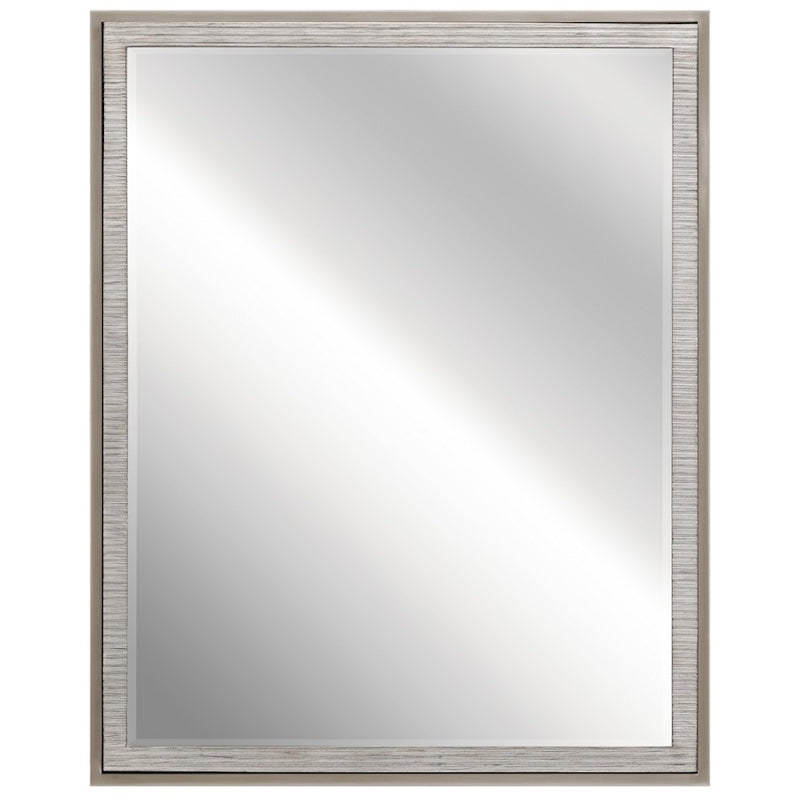 Kichler Millwright 24x30in Wall Mirror | Rustic Rubbed Gray Metal Frame | Entryway & Bathroom Accent | Model 41122RBG