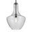 Kichler Everly 1 Light Bell 19.75" Pendant, Black/Clear Seeded