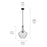 Kichler Everly 1 Light Bell 19.75" Pendant, Black/Clear Seeded