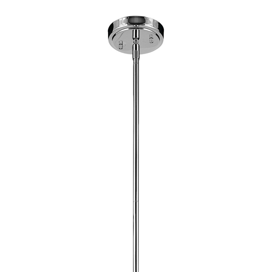 Kichler Everly 1 Light Bell 19.75" Pendant, Chrome/Clear Seeded
