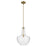 Kichler Everly 1 Light Bell 19.75" Pendant, Brass/Clear Seeded - 42046NBRCS