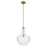 Kichler Everly 1 Light Bell 19.75" Pendant, Brass/Clear Seeded