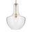 Kichler Everly 1 Light Bell 19.75" Pendant, Brass/Clear Seeded