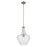 Kichler Everly 1 Light Bell 19.75" Pendant, Brushed Nickel/Clear - 42046NI