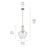 Kichler Everly 1 Light Bell 19.75" Pendant, Brushed Nickel/Clear