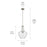 Kichler Everly 1 Light Bell 19.75" Pendant, Brushed Nickel/Clear