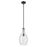 Kichler Everly 1 Light Bell 17.75" Pendant, Black/Clear Seeded - 42047BKCS