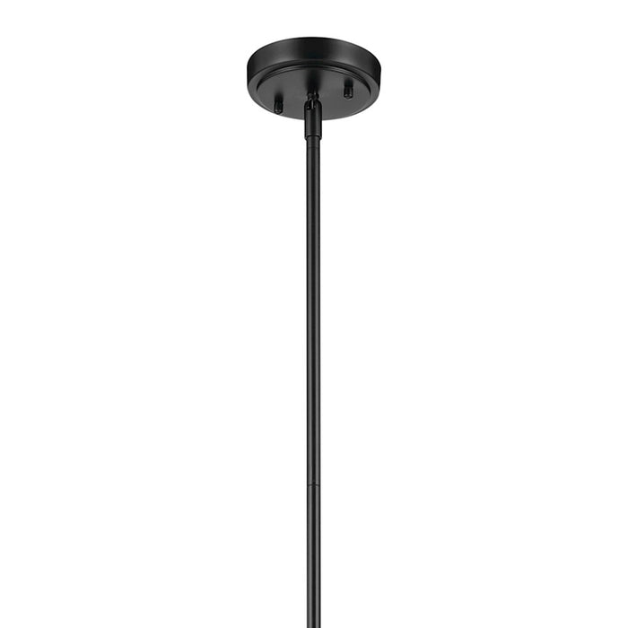 Kichler Everly 1 Light Bell 17.75" Pendant, Black/Clear Seeded