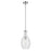Kichler Everly 1 Light Bell 17.75" Pendant, Chrome/Clear Seeded