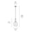 Kichler Everly 1 Light Bell 17.75" Pendant, Chrome/Clear Seeded